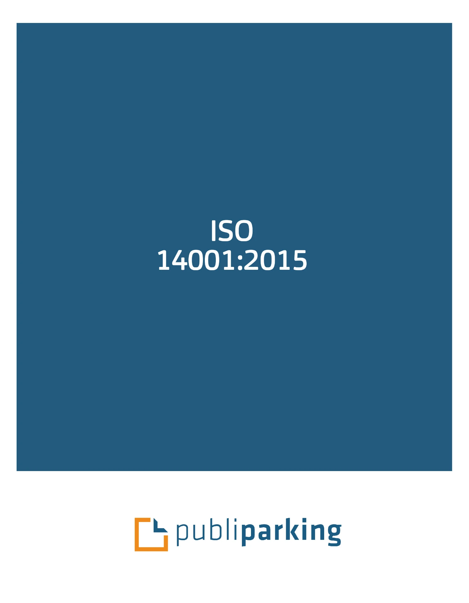 Copertina del certificato ISO 14001:2015